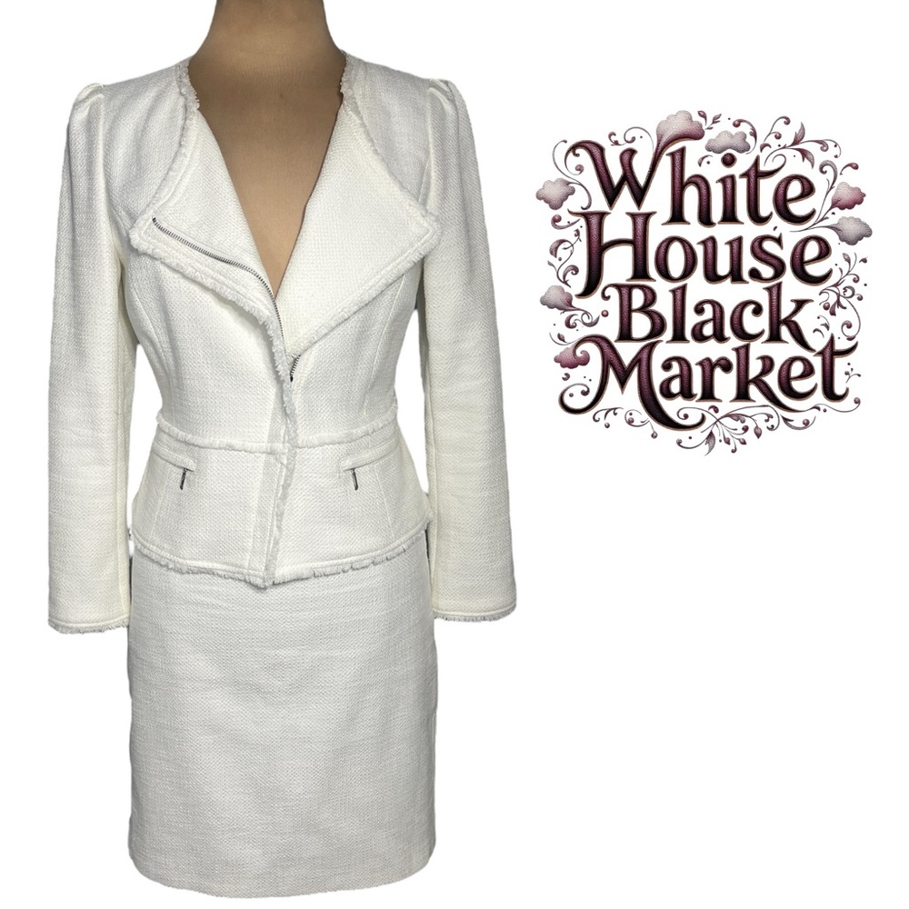 White House Black Market White Skirt Set